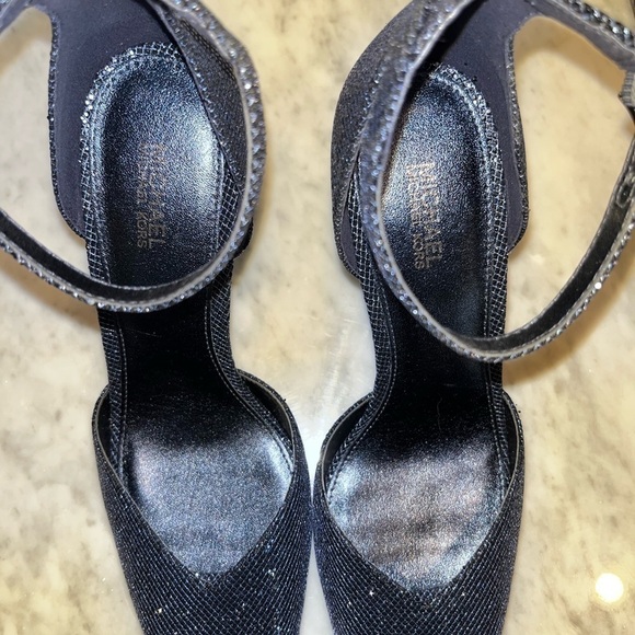 New! MK Michael Kors Cambria Dress Sandal Glitter Cobalt Blue Size 7.5 - Picture 10 of 13